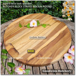 Cutting board butcher block STRIPES ROUND 40x3cm +/-2.8kg talenan kayu jati Jepara